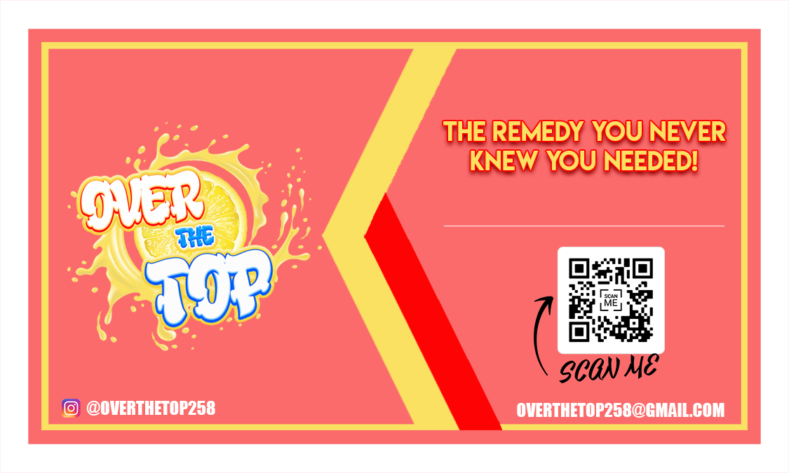 Over the Top Lemonade business card design