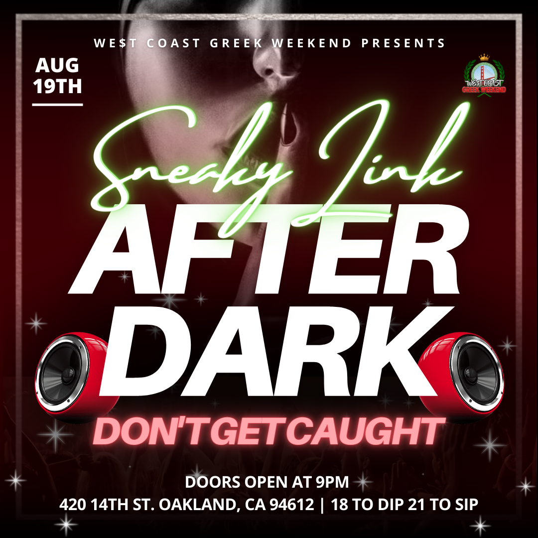 West Coast Greek Weekend party flyer