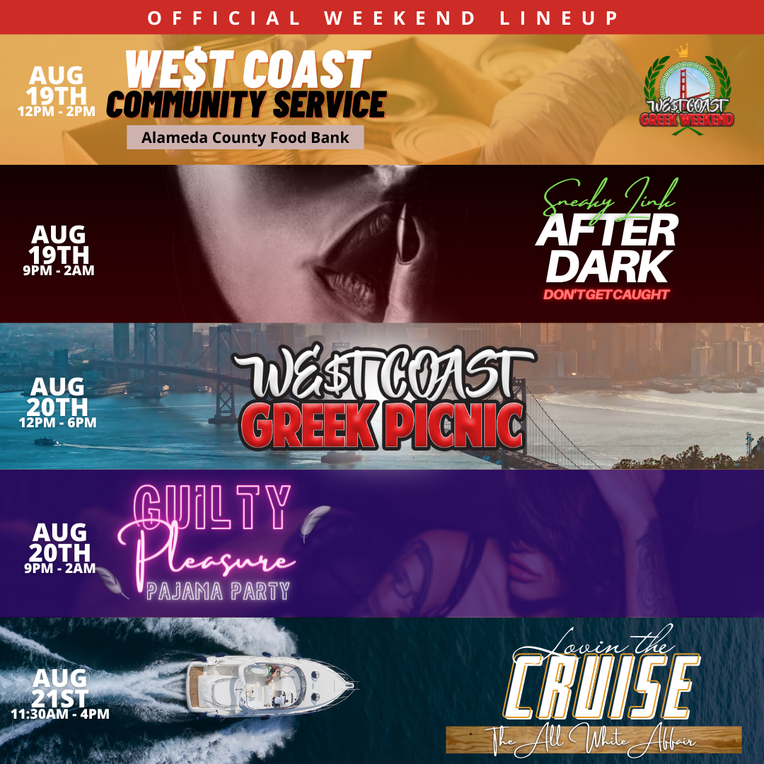 West Coast Greek Weekend calendar flyer